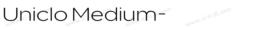 Uniclo Medium字体转换